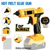 Cordless Electric Handheld Hot Glue Gun Repair DIY Tool Hot Melt Welding Hot Air Gun Anti-scald Nozzle with 10 Sticks for Dewalt 1