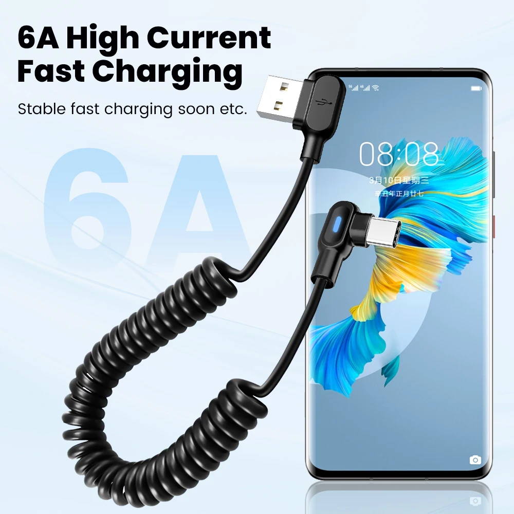 รูปสินค้า สายชาร์จ USB-C 6A ชาร์จเร็ว ทนทาน ใช้กับ Samsung & Xiaomi