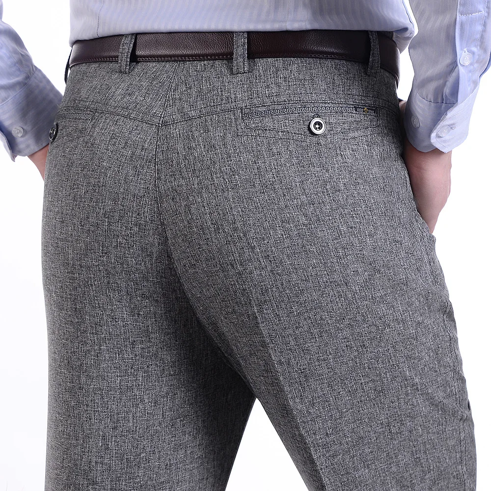 MRMT 2026 Brand Men's Trousers Middle-aged Men Trousers Casual Loose Thin Pants for Male Straight High Waist Man Trouser Pant