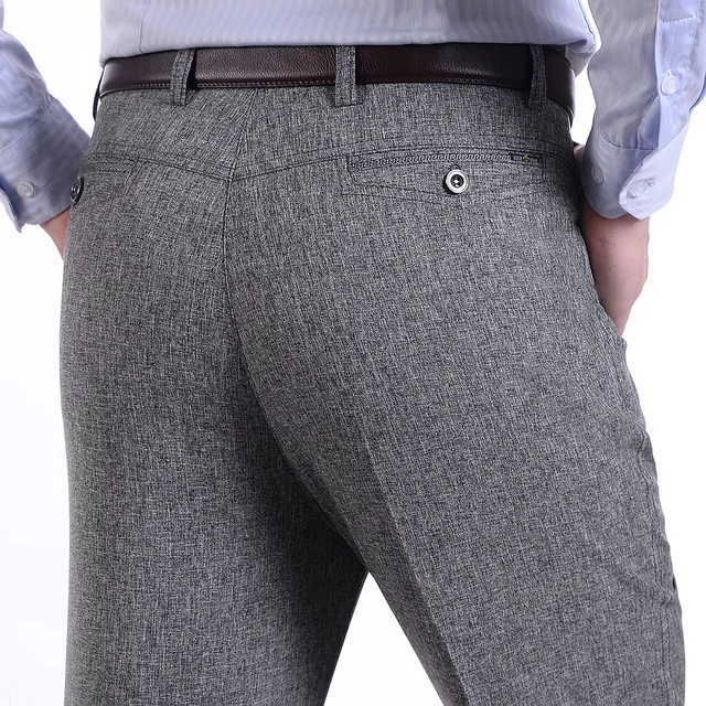MRMT 2022 брендовые мужские брюки мужские брюки среднего возраста повседневные свободные тонкие брюки для мужчин прямые мужские брюки с высокой талией 1