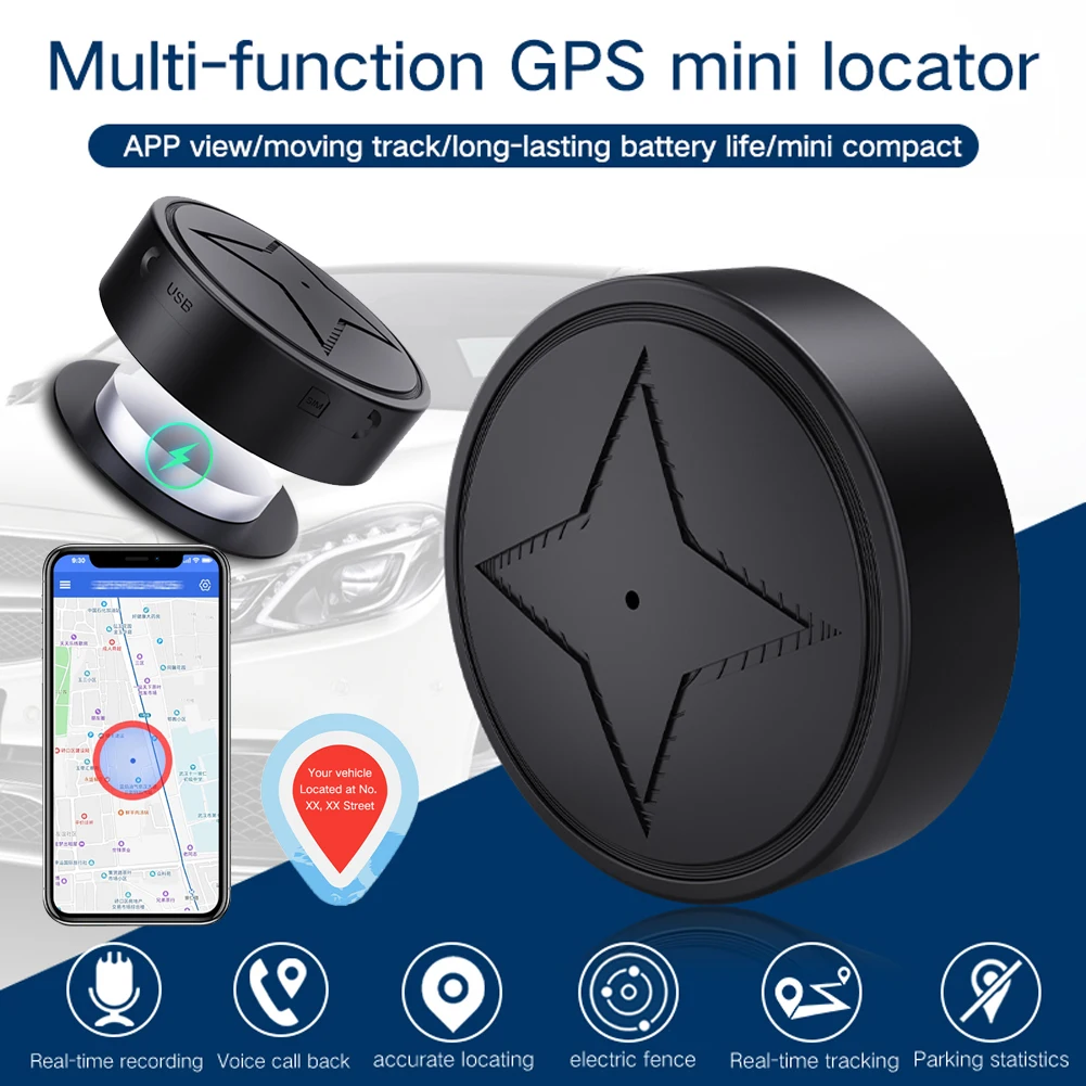 1/2pcs GPS Locator Pets Tracking Device Dog Cat Anti-lost GSM GPS Wireless Locator Strong Magnetic Positioner for Old Men Kids smart tracker animal tracking collar