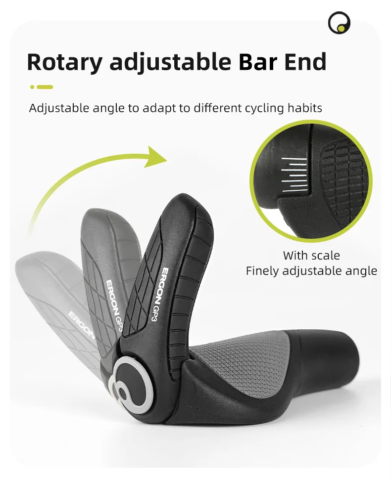 ERGON Mountainbike-Lenkergriffe GP1 GP3 GP5 Fahrrad Bar End Mount Klemmgriff Ergonomie Gummi Rennrad Lock Grip – Detail 6