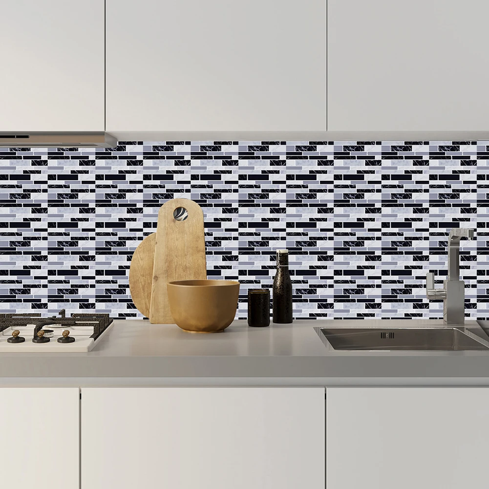 Pegatinas de pared de vinilo Peel and Stick para cocina y baño, azulejos  impermeables contra salpicaduras en color gris, plantillas de transferencia  de cerámica extraíbles. -  España