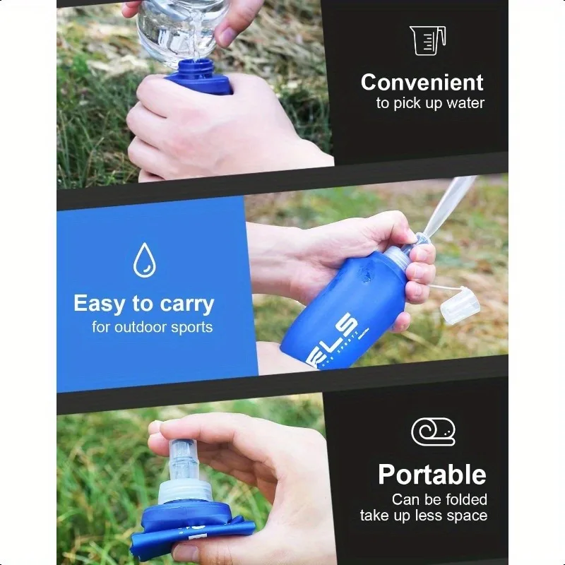 Silicone Water Bottle 1PC Outdoor Portable BPA Free
