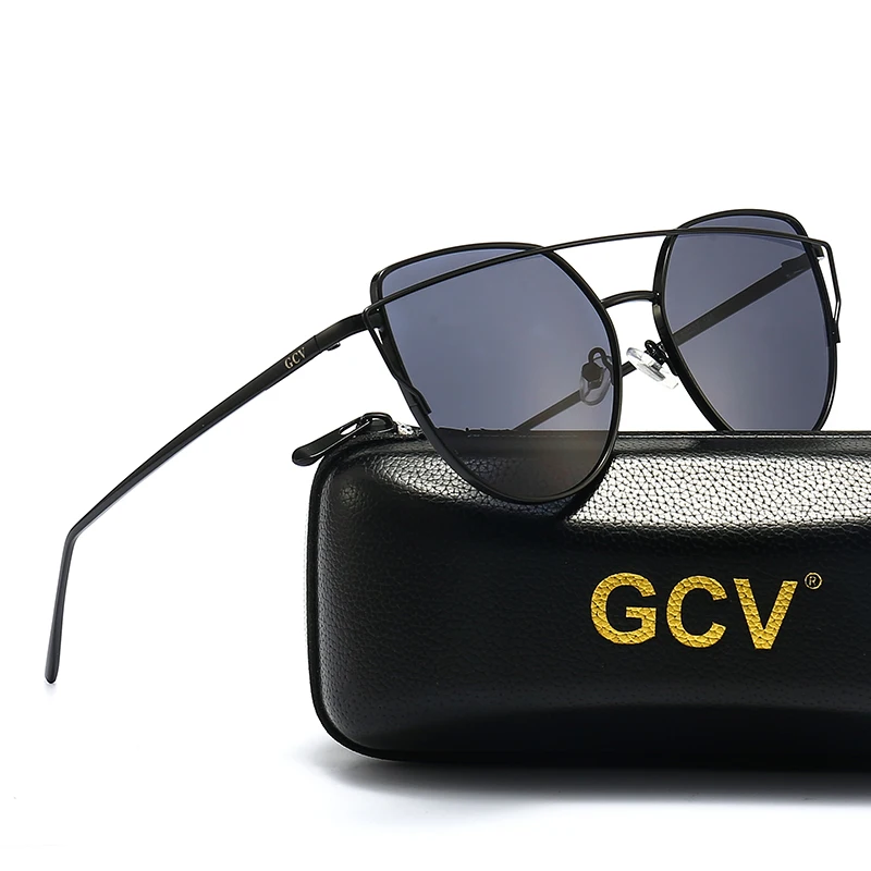 60mm Gradient Square Cat Eye Sunglasses Navy Ophelia Oversized