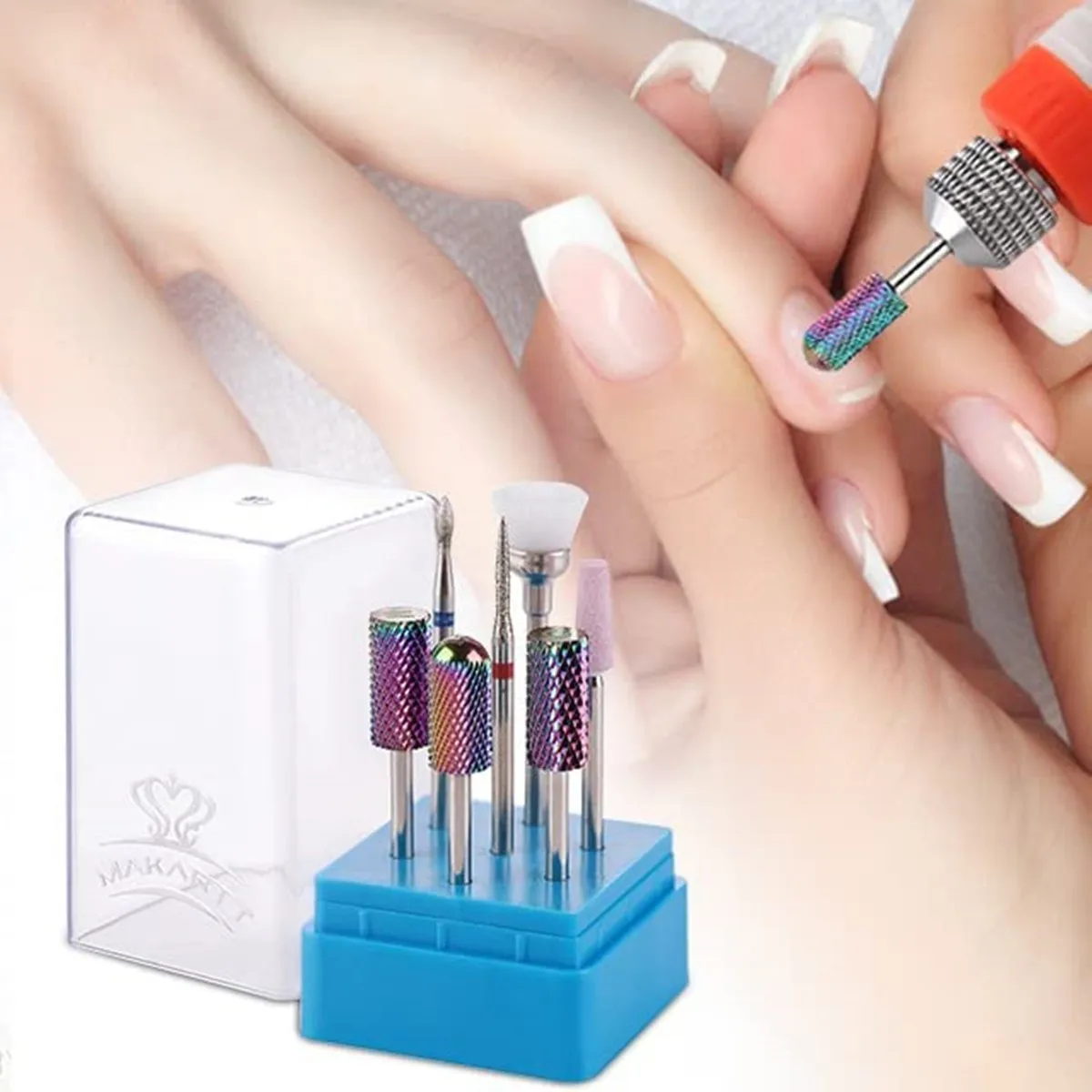 Makartt Nail Drill Bit Set B25 Tungsten Carbide Diamond Ceramic