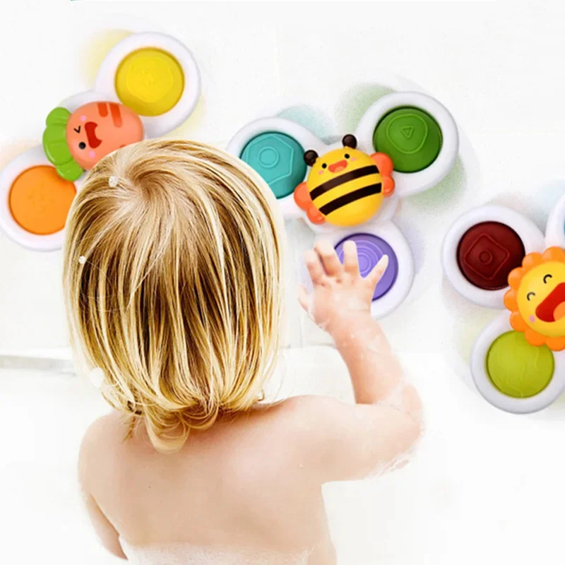 Baby Rattle Toys 3PCS Montessori Baby Rotating Rattle Bell Toys Kids Bath Toys for Toddler Infant Birthday Christmas Gift