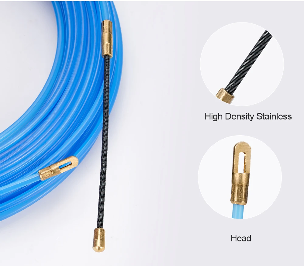 Description Picture 5 of item4mm 5M-40M Fiberglass Cable Puller Guide Device Lead Nylon Duct Fish Tape Wire For Electrician Wiring Installation Aid Tool