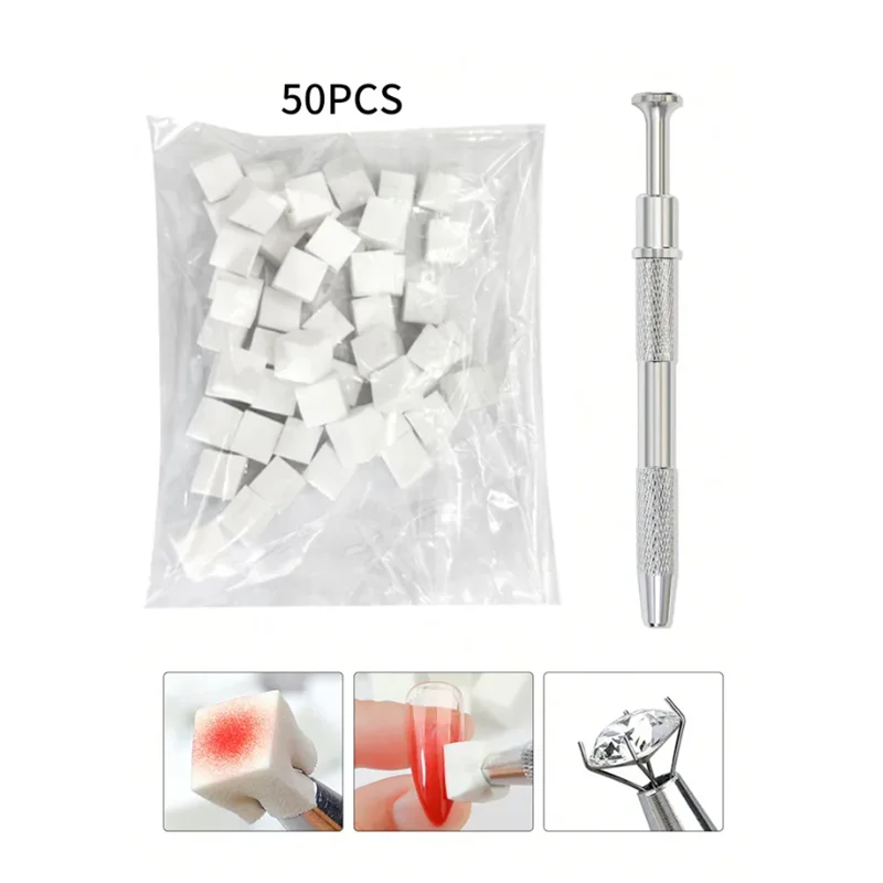 nail sponge 50/150pcs Ombre Sponge for Nails Soft Gradient Nail Sponge with Grabbing Pen Ombre Nail Brush French Tip Tool Manicure Design