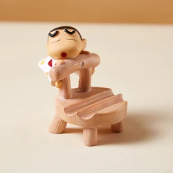 Crayon Shin Chan Kawaii Anime Figure Phone Holder - Cute Cartoon Desktop Decoration (WHITE)