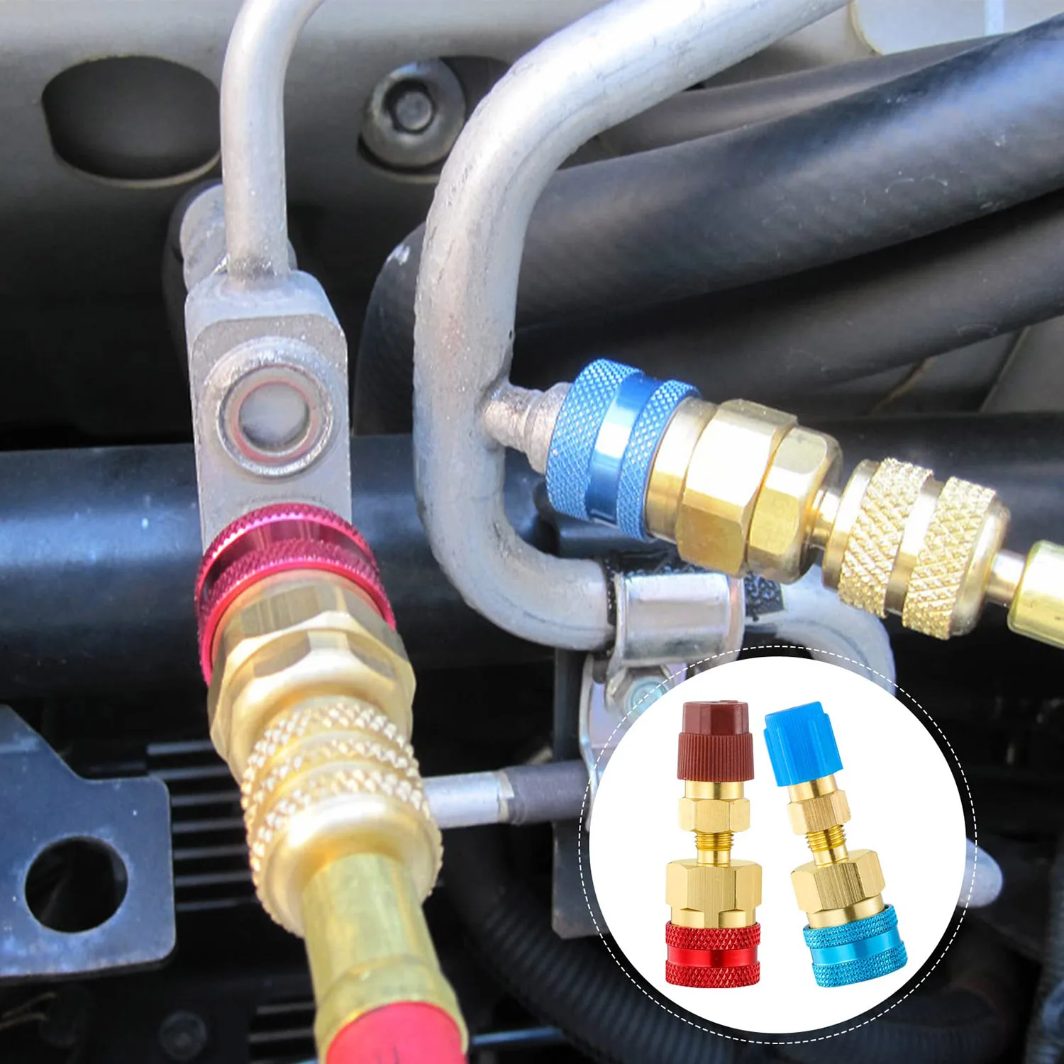 Freon R134A to R1234YF Refrigerant Gas Filling Adapter HVAC R 1234YF to 134A Inf