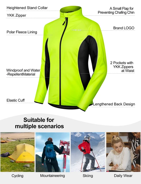 INBIKE Winter Women Cycling Jackets Thermal Fleece Biking Clothes Bicycle Road Bike Windbreaker MTB Reflective Jacket  for Women