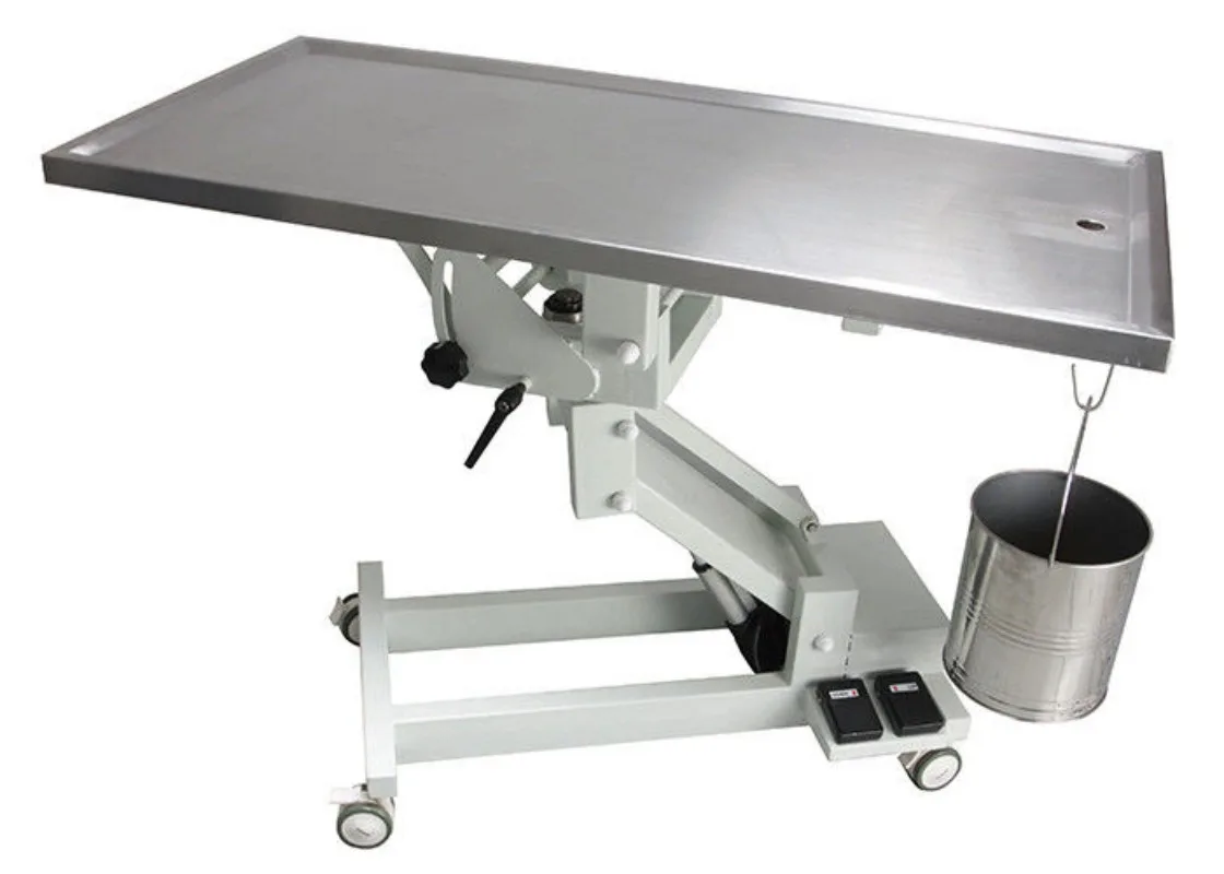 Iron Base Stainless Steel Table, Electric Lift Veterinary Operating Table Animal 4