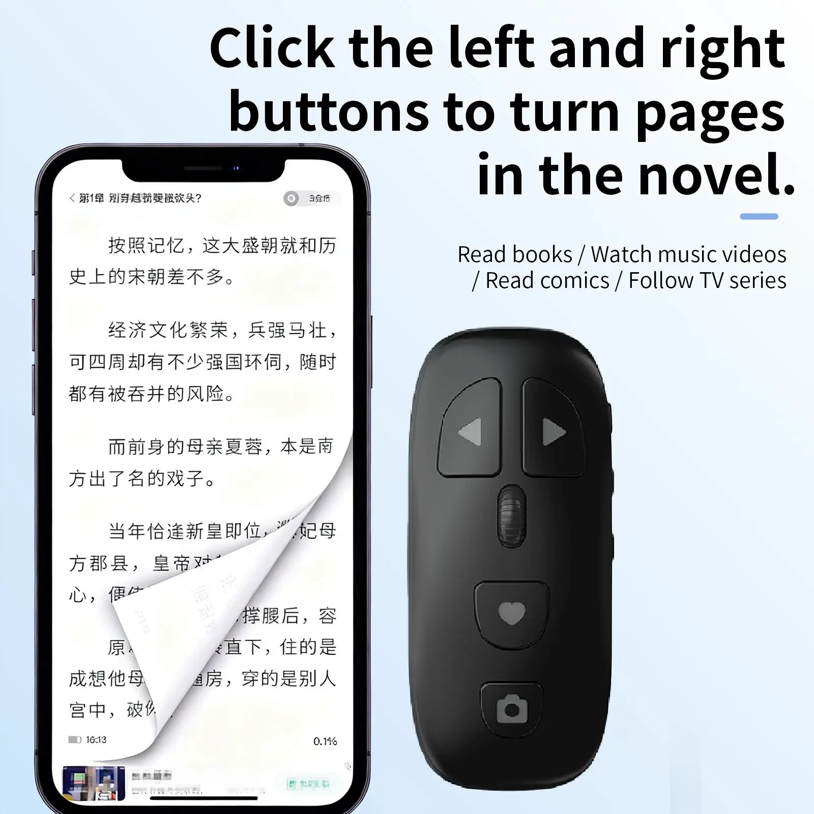Wireless Bluetooth Camera Remote Control for Android and iOS
