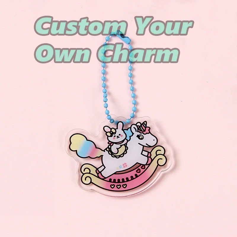 Custom Acrylic Keychain Charm Cartoon Key Chain Photo Customized Logo Anime Hologram Clear Personalized Keychains for Gifts custom logo acrylic keychain name cartoon pendant photo flash transparent charm printing personality holographic key chains