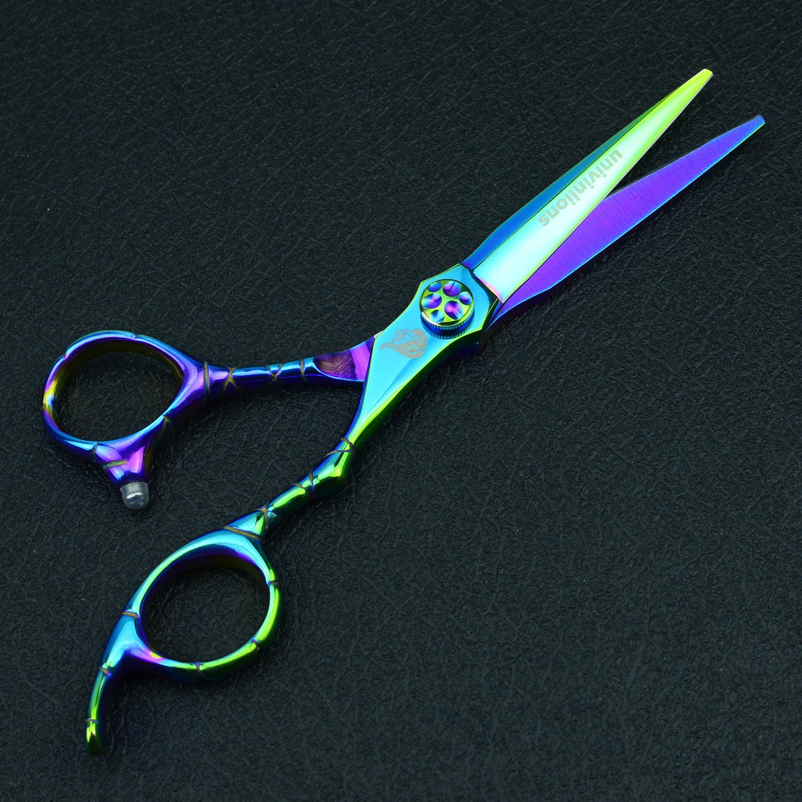 반짝이는 그라데이션 미용 가위, 이발사 숱가위, 살롱 절단 가위, 일본 애완견 미용 가위, 6.0 인치