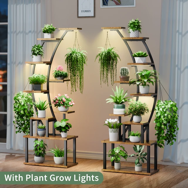 Plant Stands Indoor With Grow Lights 2pcs