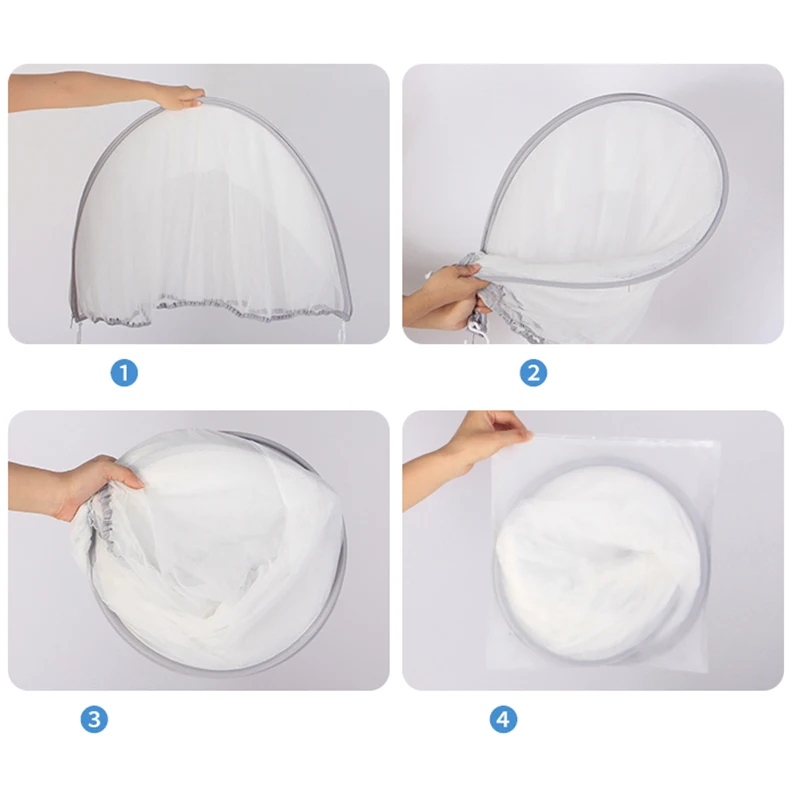 Baby Cradle Bed Mosquito Net Portable Foldable Infant Crib Mesh Mosquito Net Summer Indoor Control Insect Netting Cribs for Baby - 6
