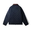 OKONKWO quilted jacket men's retro solid color corduroy lapel coat thick windproof warm workwear jacket autumn and winter 2