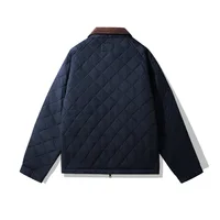 OKONKWO quilted jacket men's retro solid color corduroy lapel coat thick windproof warm workwear jacket autumn and winter 2