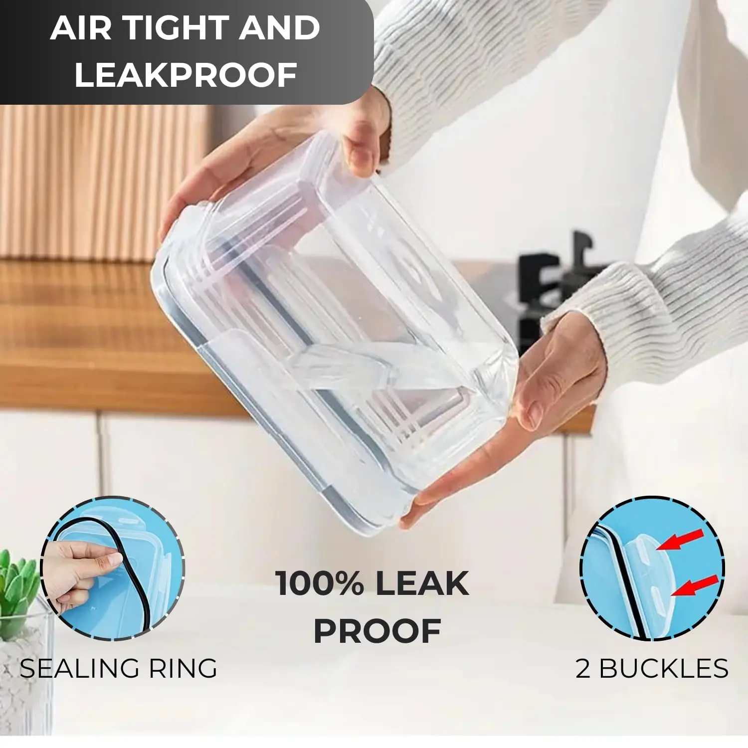 Refrigerator Storage Box Fresh Keeping Vegetable Fruit Plastic Sealed Boxes Drain Basket Fridge Kitchen Food Storage Container 5