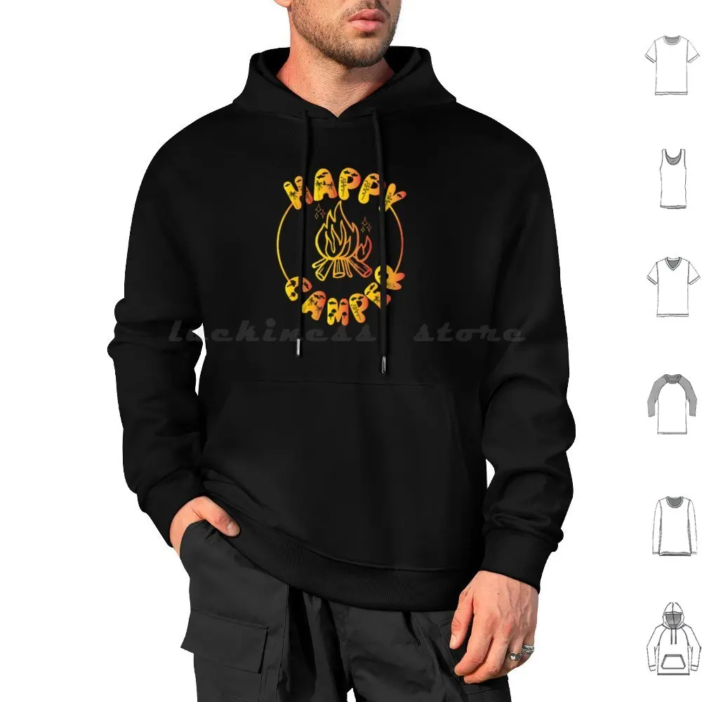 Happy Hoodies Manica Lunga Divertente Escursionismo Campeggio Vita Campeggio Carino Campeggio Escursionismo Divertente Campeggio Glamping Rv Campeggio