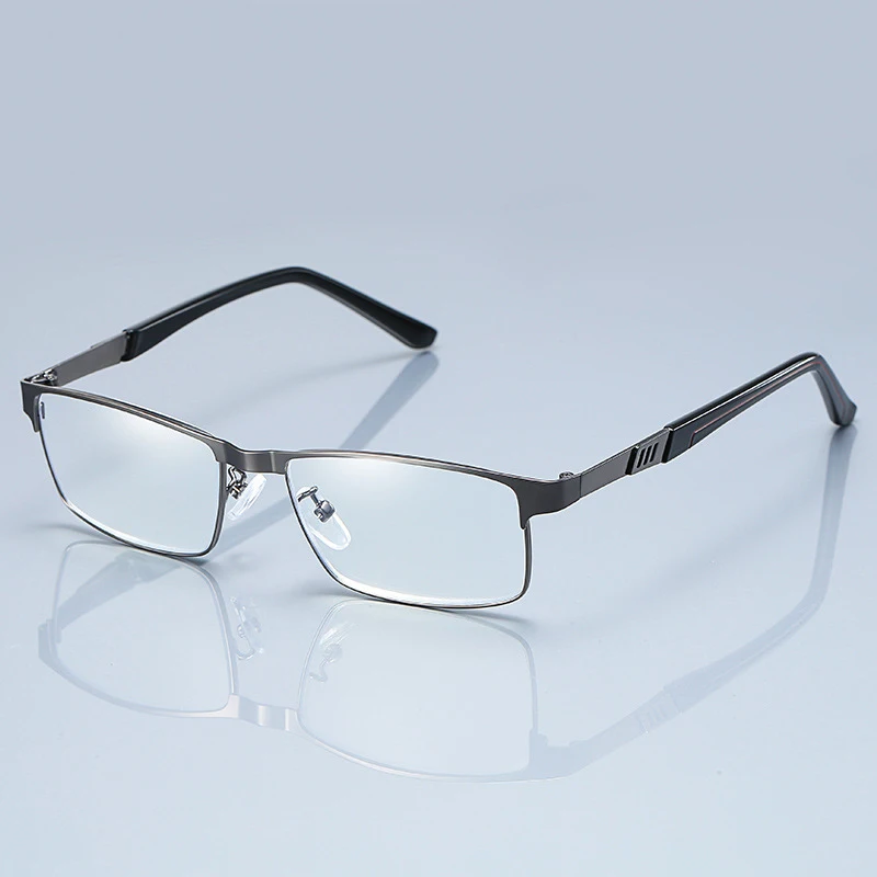 Reading Glasses Men Business Stainless Steel Presbyopic Diopter +1.0 1.5 2.0 2.5 3 3.5 4