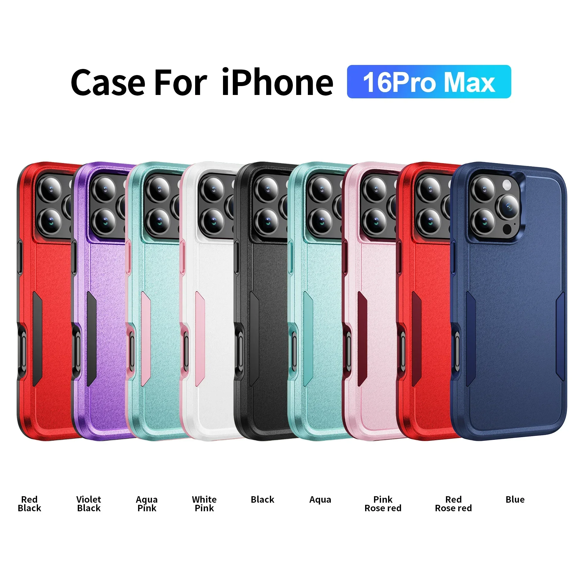 High Quality Rugged Dual Layer Armor Back Cover with Packet Case