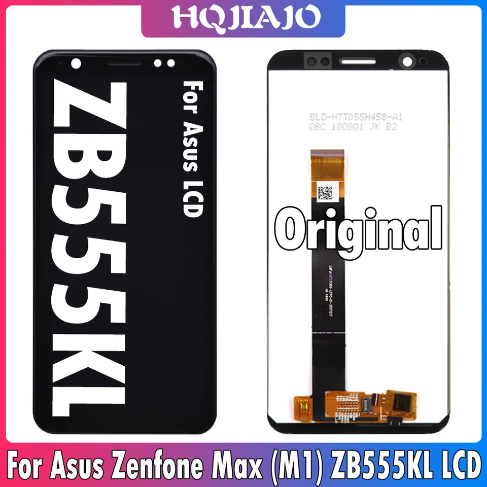 Tela de toque lcd original para asus zenfone max m1 zb555kl, 5,5