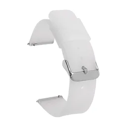 Universal Quick Release Waterproof Silicone Watch Band - Soft and Durable Replacement Strap - 22mm (Translucent silver)