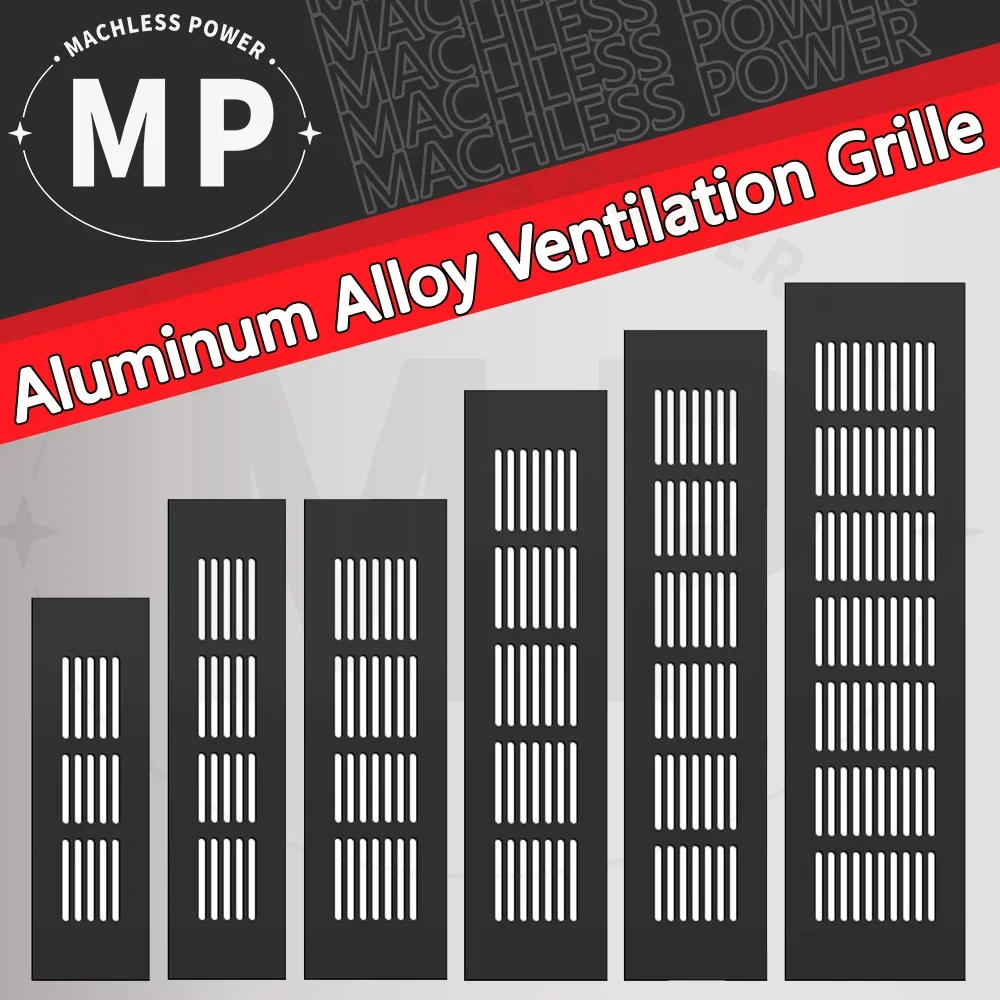Air vent grille 1PC Aluminum Alloy Ventilation Grille Matte Black Cabinet Air Vent Device Dampness Control Dissipate Odor Hardware Accessories