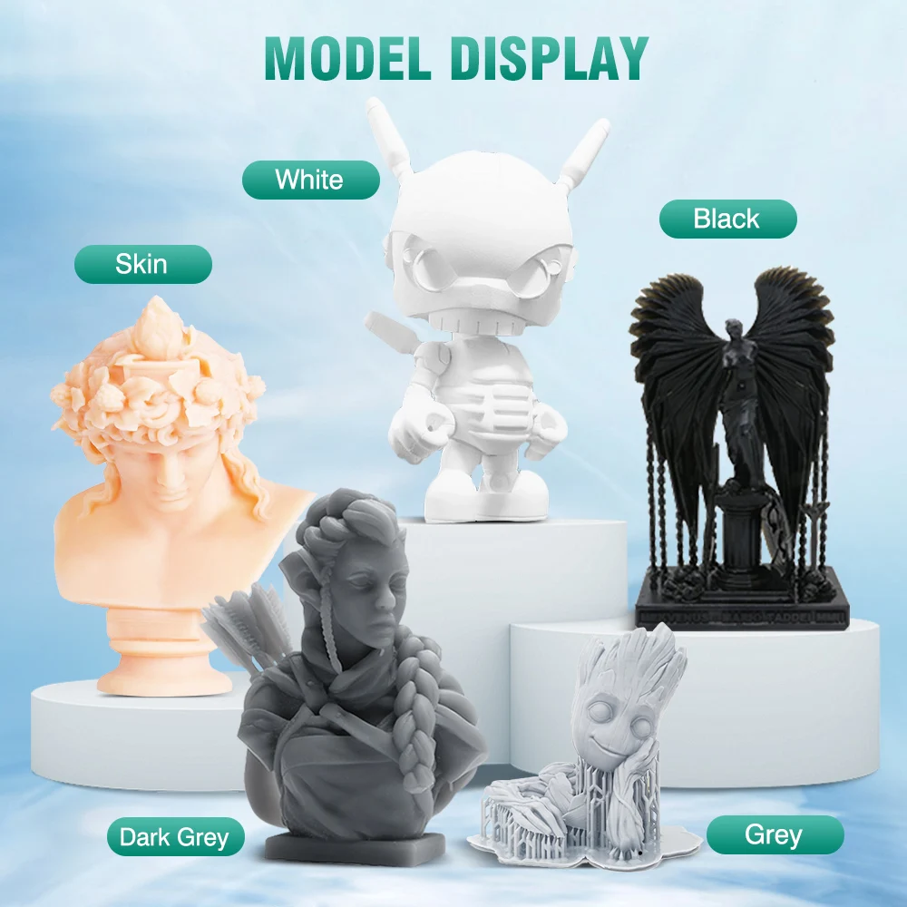 SUNLU Water-Wash Resin 1KG LCD Printer Photon Curing Liquid Good Precision Good Molding Low Odor Model Garage Kits Printing