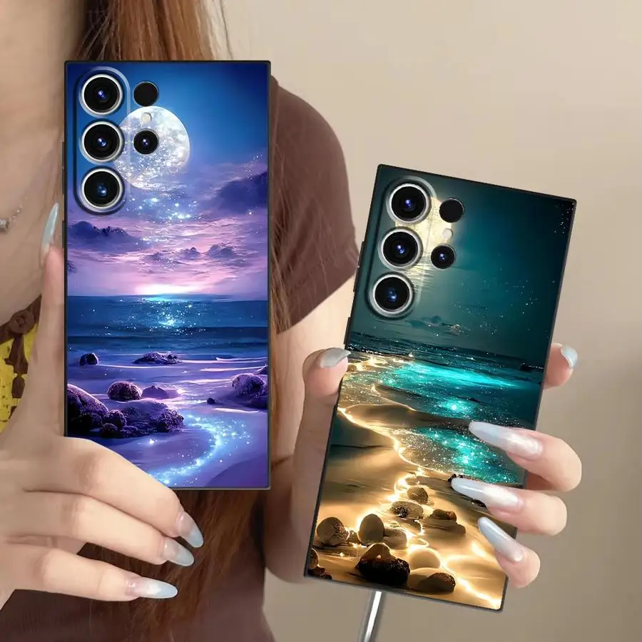 Blue Moon Ocean Design Phone Cover Case