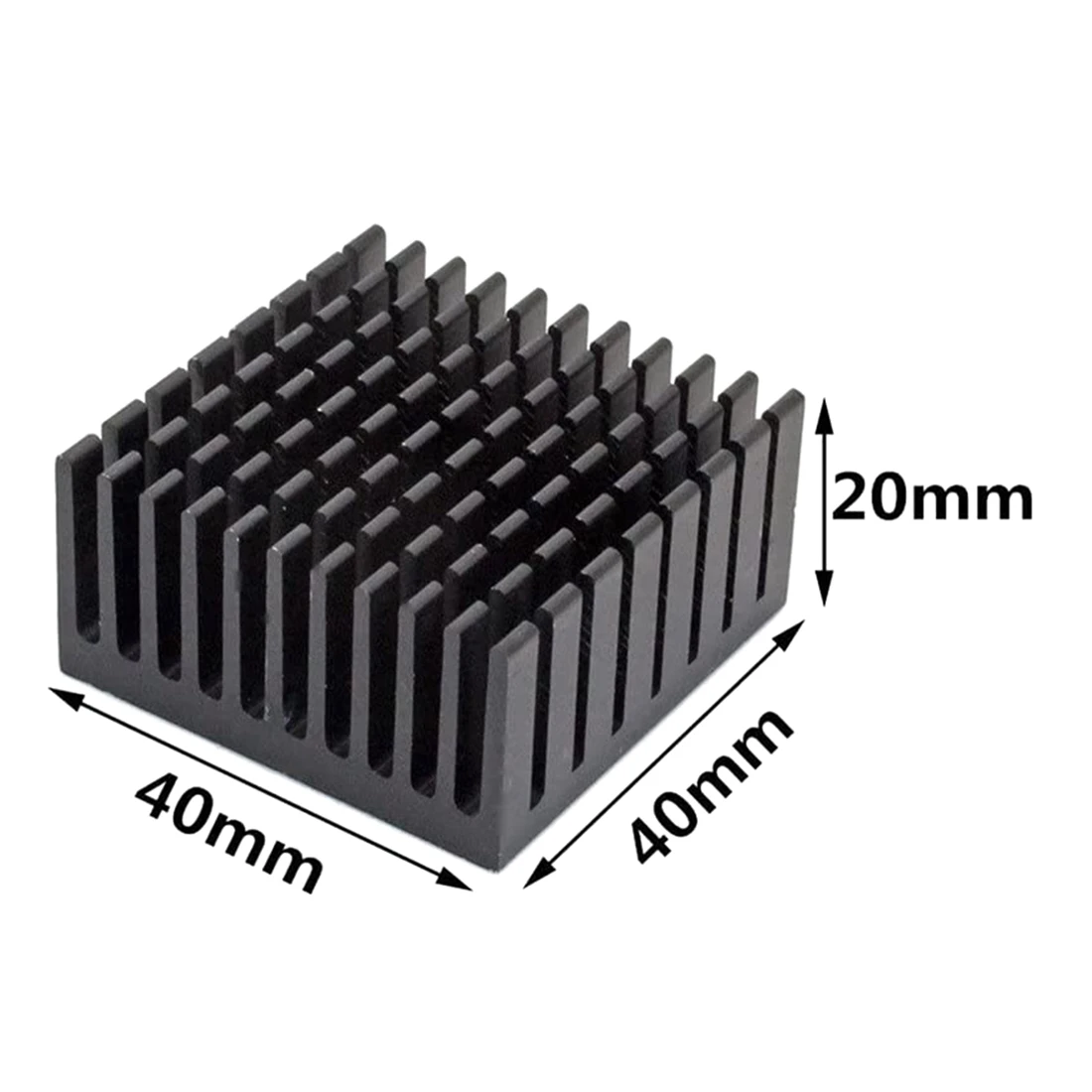 SCLS 10 Pcs 40X40X20mm 알루미늄 방열판 라디에이터 냉각 냉각기 전자 칩 LED 열 전도성 양면