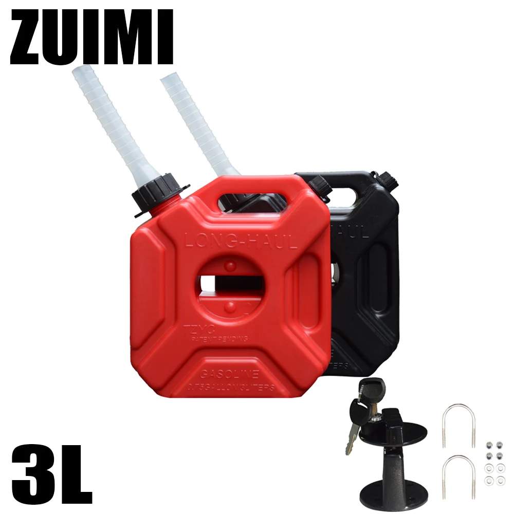 Motorcycle 3L Portable Jerry Can Gas Fuel Tank Plastic Petrol Car Gokart Spare Container Gasoline Petrol Tanks Canister ATV UTV motorcycle fuel container petrol can