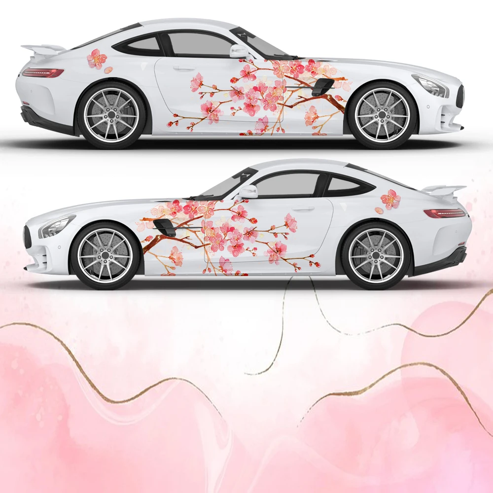 

Аниме автомобиль Livery японский тема боковая обмотка автомобиля литой винил обертка универсальный размер премиум розовый аниме автомобиль наклейка