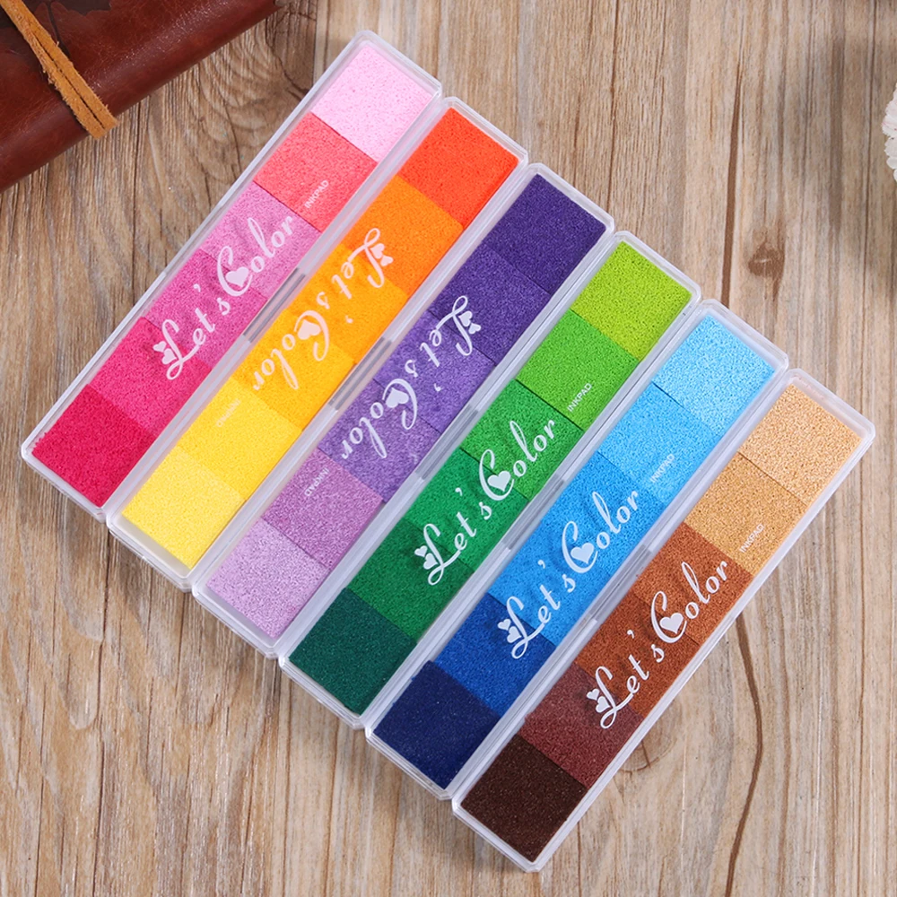 Gradient Color Ink Pad Stamp Ink Stamp 15 Colors Inkpad Ink Pad