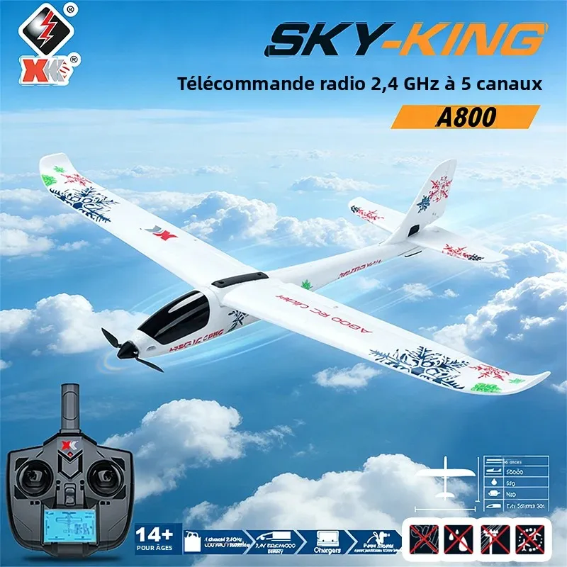 Aeronave RC WLtoys A800 Sky King 2.4G 78cm EPO Branco - 20min de Voo