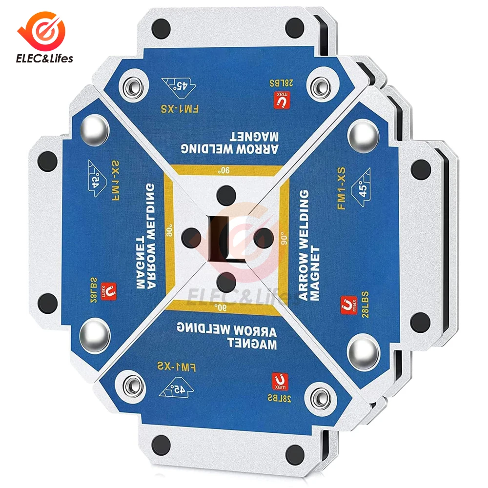 Hot 4pcs 50KG Magnetic Welding Holders Angle Solder Arrow Magnet Weld Fixer Positioner Ferrite Holding Auxiliary Locator Tools
