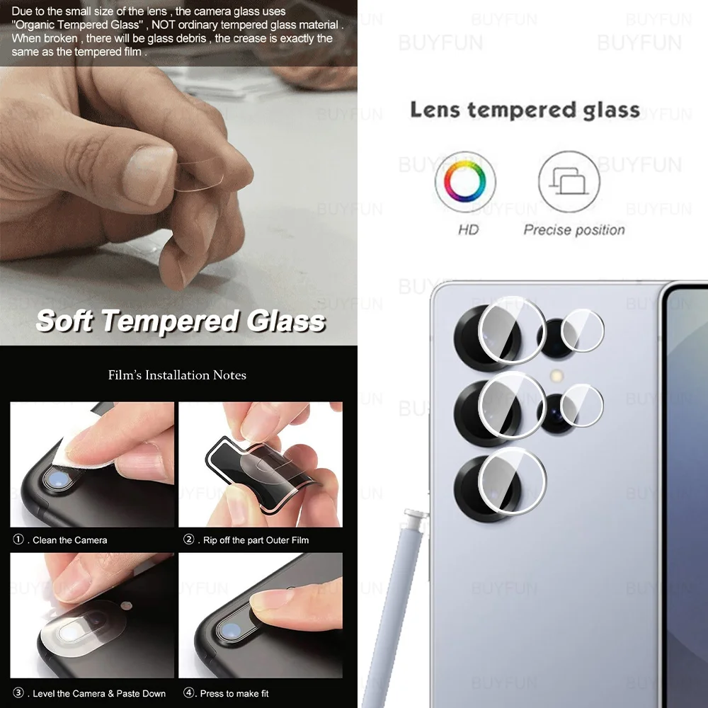8-in-1 HD Tempered Glass Camera Screen Protector