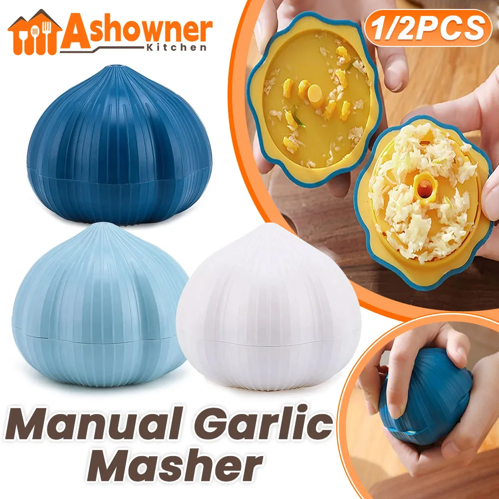 

Garlic Mincer Tool Garlic Presses Kitchen Supplies Food Grade Manual Garlic Crusher Chopper Tool Multi-function Kitchen Gadgets