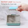 Soap Holder Soap Dish 1 Pack Bar Soap Holder for Shower, Travel Soap Case with Lid for Gym Camping Essentials Travel Toiletries 2