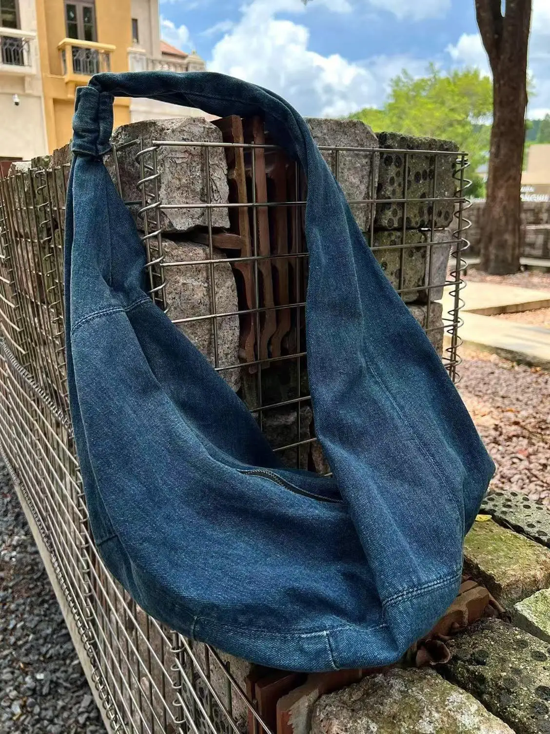 Women Denim Bag Large Capacity Strap Adjustable Crossbody Sling Bag Vintage Messenger Bags Casual Shopper Bags 2025 Shoulder Bag