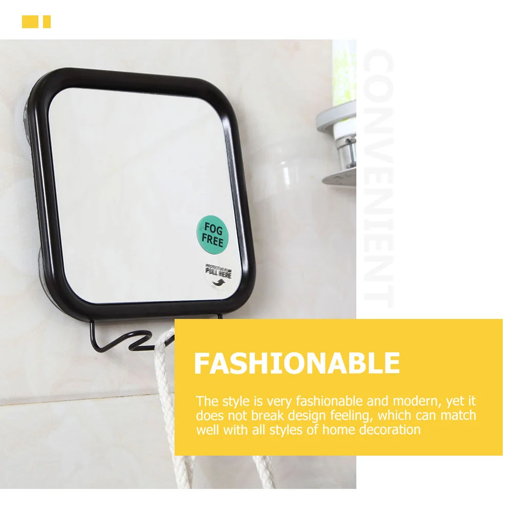 Razor Holder for Shower Fogless Mirror Makeup with Hook Mirrors Punch-free Bathroom 2