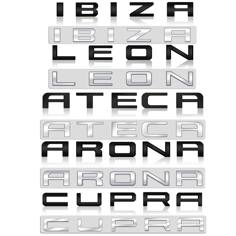 For Cupra Leon Ibiza Ateca Arona Metal Logo Badge 3D Stickers Fender ...