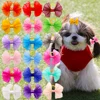 20pcs Lace Dog Bows Dog Hair Bows With Rubber Bands Butterfly Grooming Cute Boutique Gift Pet Bowknot For Puppy Cat Pet Headwear 1