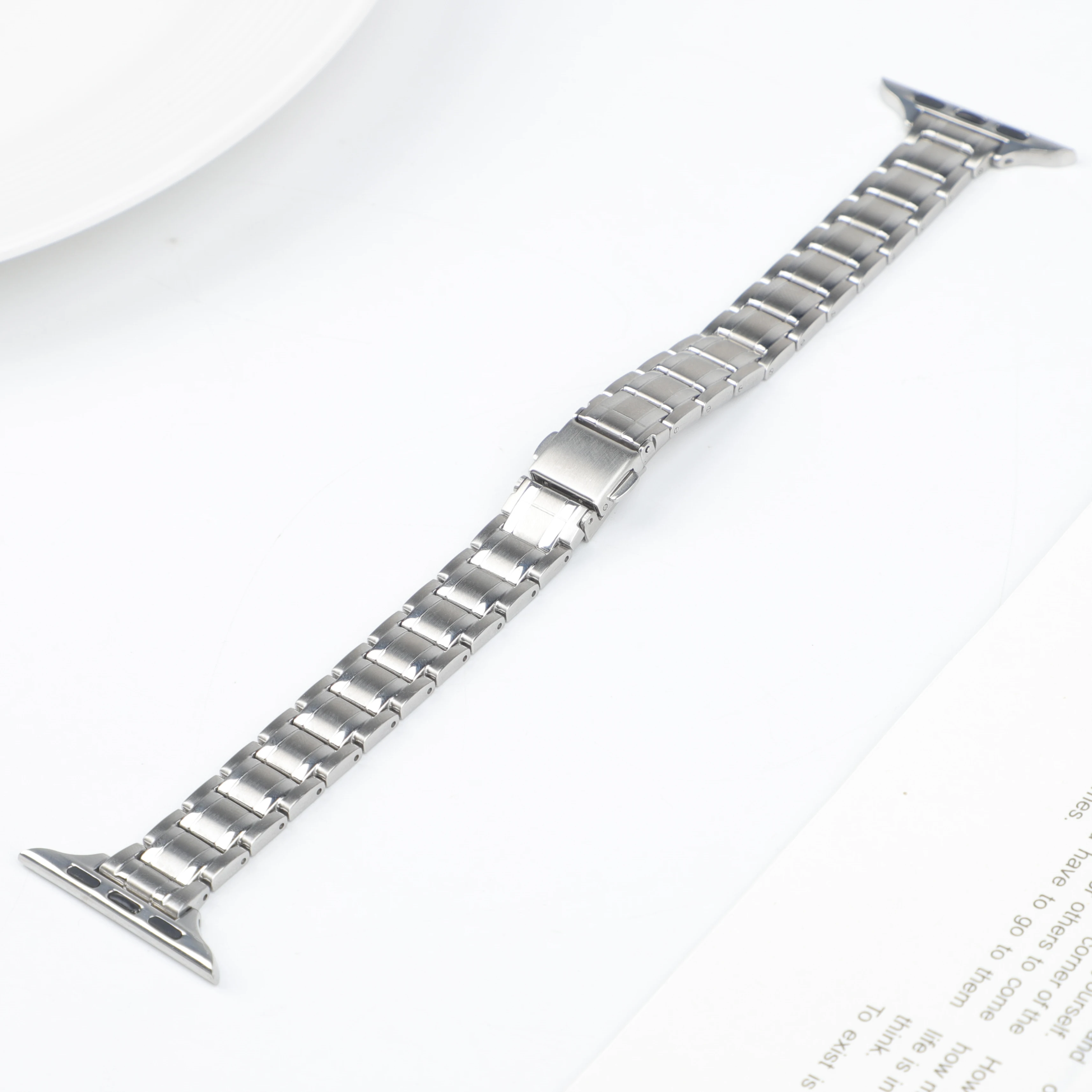 Elegant Slim Metal Watch Strap - Stainless Steel Bracelet