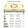 1 Easter Round Tablecloth, 5 Sizes Available, Tulip Easter Bunny Egg Garden Printed Square Tablecloth, Edge Embossing Process, Spring Garden Tablecloth Decoration, Tablecloth for Daily Home Kitchen, Terrace Use, Easter Decoration 6