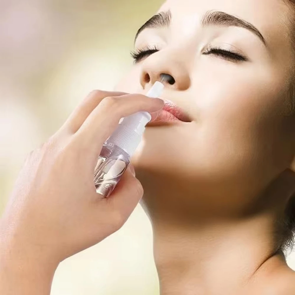 10ml/20ml/30ml Empty Plastic Nasal Spray Bottles Pump Sprayer Mist Nose Spray Refillable Bottle for Medical Packaging