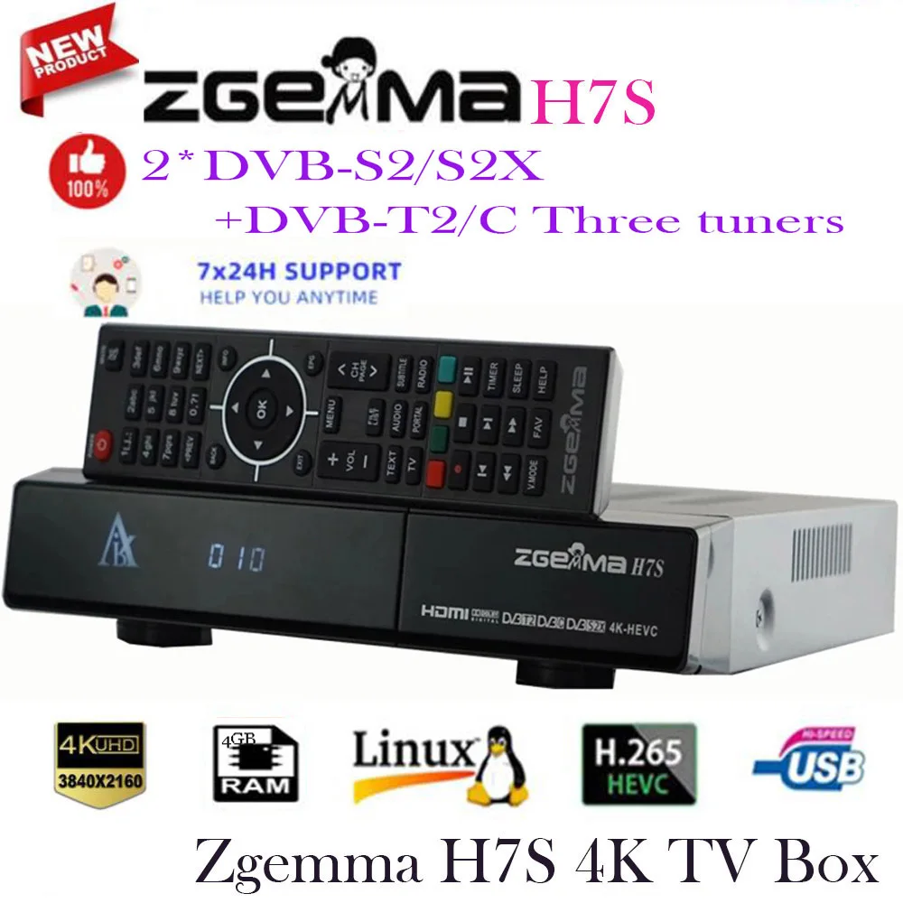 New pattern ZGEMMA H8.2H Satellite TV Receiver Linux Enigma2 Receptor  DVB-S2X+DVB-T2/